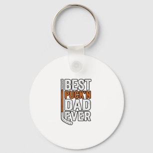 Llavero Mejor padre de hockey con puck Ever Vector Design_