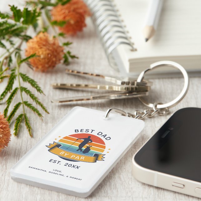 Llavero Mejor Padre Del Día De Par Fathers Golf Lover (Frente Derecha)
