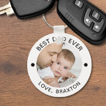 Llavero MEJOR PADRE QUE LA Fotos SE Personalizan<br><div class="desc">Crea fácilmente una cadena de claves personalizada para papá con el título editable BEST DAD EVER y tu texto personalizado en tu elección de colores. PUNTO DE FOTO: Elija una foto con el sujeto en el medio y/o prerecorte en una forma cuadrada ANTES de cargar y/o usar la herramienta CROP...</div>