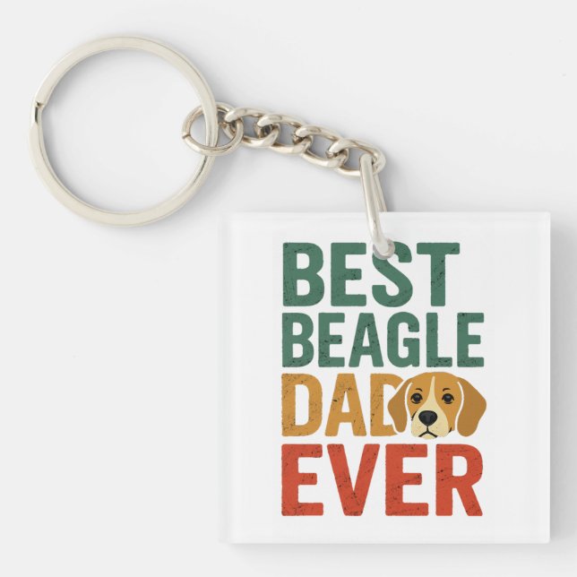 Llavero Mejor Papá Beagle (Frente)