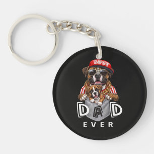 Llavero Mejor Papá Boxer de Todos los Tiempos