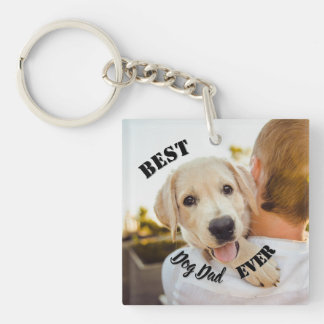Llavero Mejor Papá de Perro Divertida Foto de Mascota
