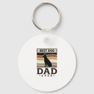 Llavero Mejor papá de perro vintage diseño de amante de pe