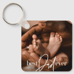 Llavero Mejor Papá del Mundo Clásico Moderno Simple Elegan