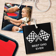 Mejor Papá del Mundo Foto Carreras Banderas a Cuad