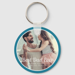 Llavero Mejor Papá del Mundo Foto y Mensaje Moderno Recuer