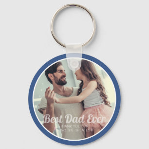 Llavero Mejor Papá del Mundo Foto y Mensaje Moderno Recuer