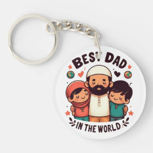 Llavero Mejor Papá del Mundo - Papá Musulmán Amoroso Llave