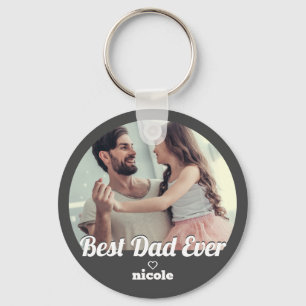 Llavero Mejor Papá del Mundo Recuerdo de Foto Moderna