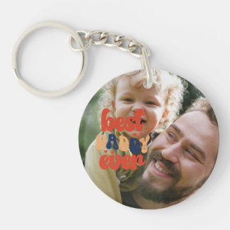 Llavero Mejor Papá del Mundo Retro Foto Personalizada  