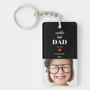 Llavero Mejor Papá del Mundo Te Amo Foto Personalizada de