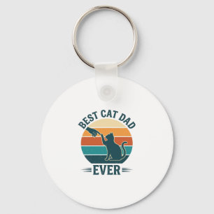 Llavero Mejor Papá Gato de Todos los Tiempos Diseño de Cam