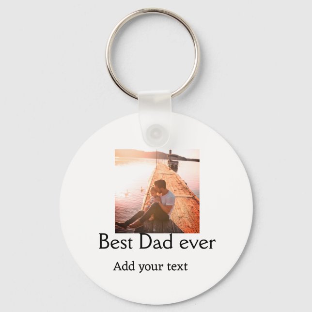 Llavero Mejor papá jamás agregar nombre imagen padres día  (Anverso)