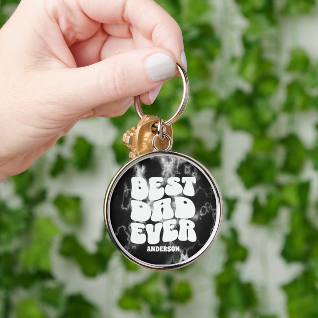 Llavero Mejor Papá Nacido Negro (Mano)