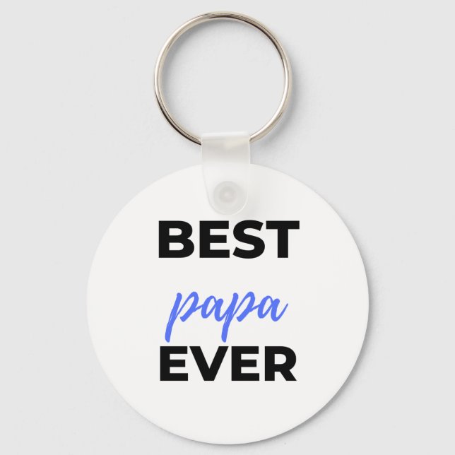 Llavero Mejor Papa nunca bl (Anverso)