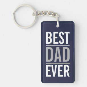 Llavero Mejor Papá Nunca   Keychain azul de la Marina Mode