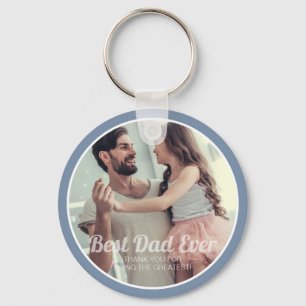Llavero Mejor Papa nunca moderno foto y mensaje Keepsake