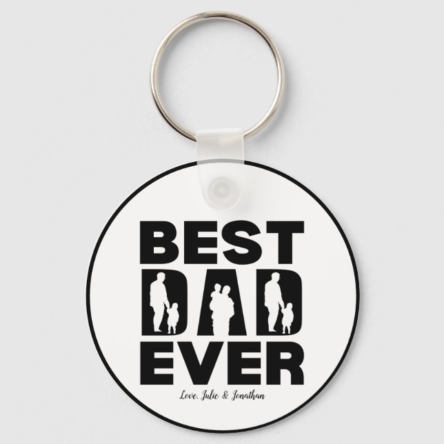 Llavero Mejor Papá Nunca Niño Silhouette (Anverso)