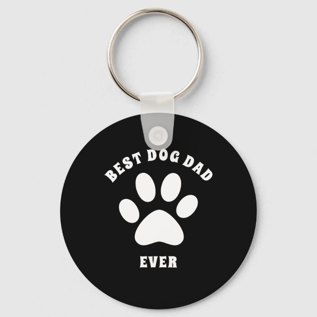 Llavero Mejor Papá Perro Personalizado Texto Personalizado (Anverso)