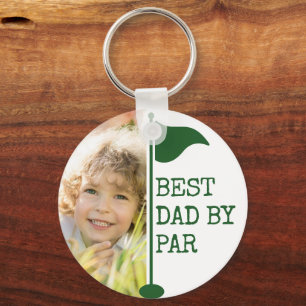 Llavero Mejor Papá por Par 2 Fotos Golf Flag Recuerdo