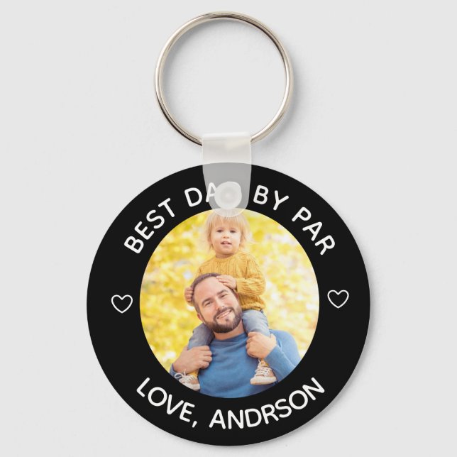 Llavero Mejor Papá Por Par Nombre Personalizado Foto Día d (Anverso)