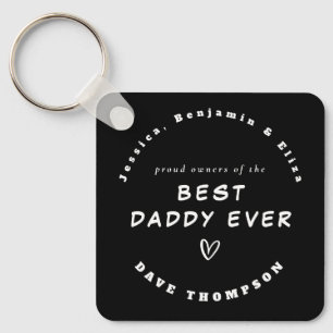 Llavero Mejor Papel Nombres Personalizados Black White Key