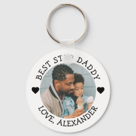 Llavero Mejor paso foto de papi personalizada