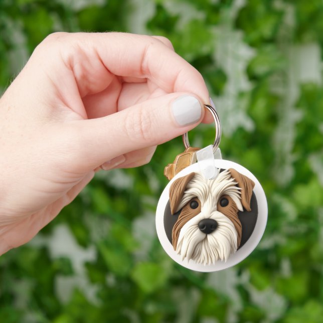 Llavero Mejor Perro Terrier Inspirado en 3D (Mano)