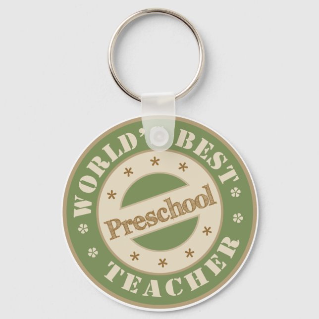 Llavero Mejor Profesor de Preescolar del Mundo (Anverso)