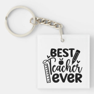 Llavero Mejor Profesor de Wordart