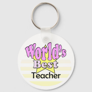 Llavero Mejor profesora del mundo (mujer)