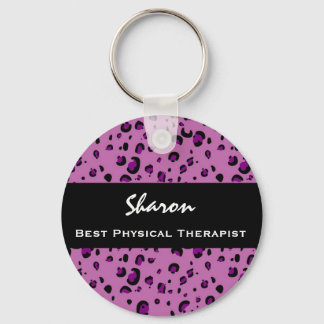 Llavero Mejor regalo de impresión de leopardo rosa fisiote