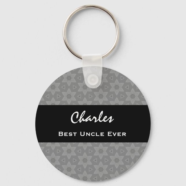 Llavero Mejor TÍO Patrón Gris Patrón Cinta negra A5 (Anverso)