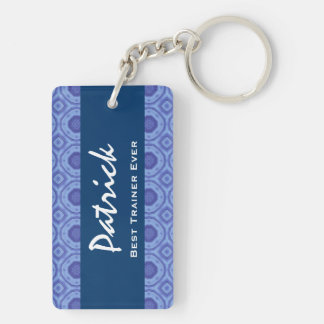 Llavero Mejor Trainer Nombre Personalizado Nombre Azul Reg