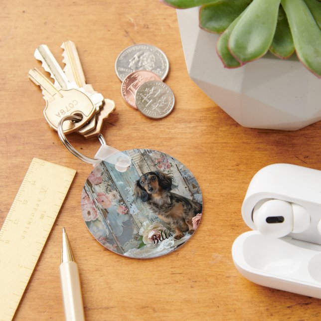 Llavero Mejores Amigas Mamá Perro Decoración Dachshund (Escritorio )