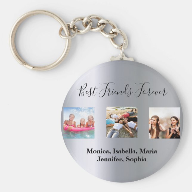 Llavero Mejores amigos para siempre BFF personalizado foto (Frente)