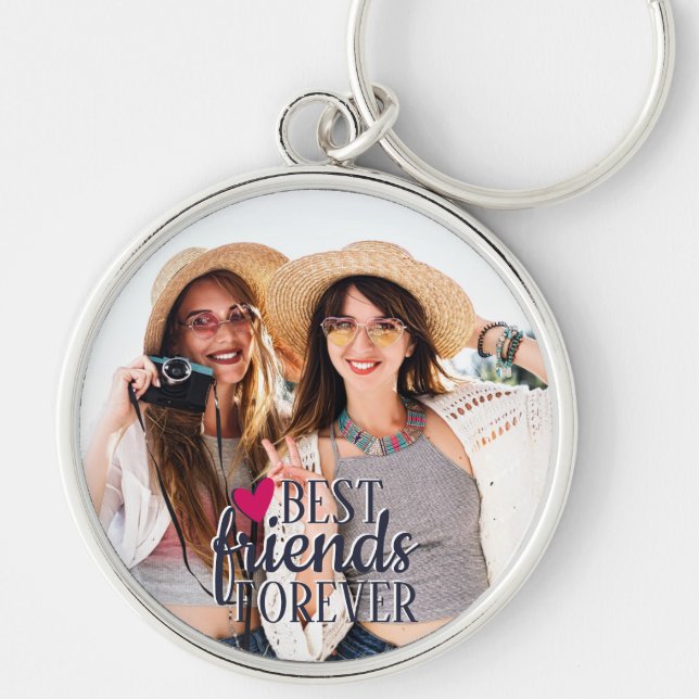 Llavero Mejores amigos para siempre moderna foto Keychain  (Frente)