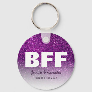 Llavero Mejores amigos personalizados del Purpurina Purple