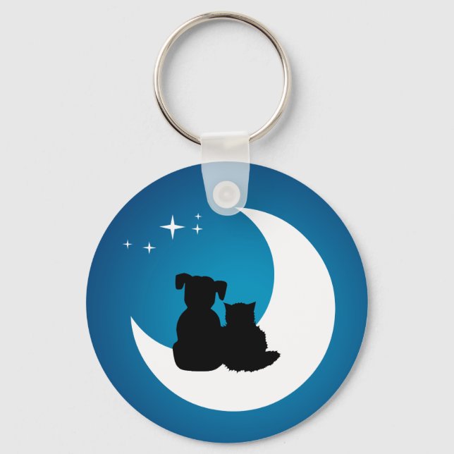 Llavero Mejores Amigos - Tecla para gatos y perros (Anverso)