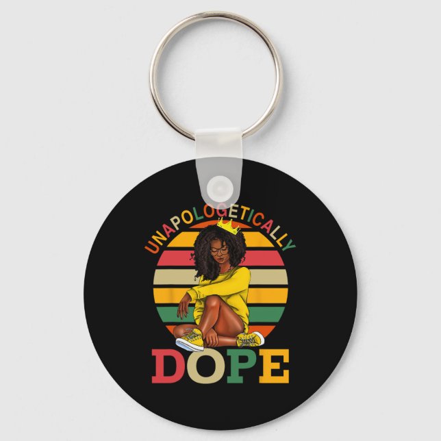 Llavero Mel de Afro Historia Negra sin Disculpas (Anverso)