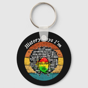 Llavero Melanin Chica mujer negra Mes de historia negra