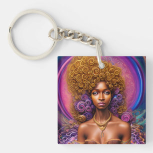 Llavero Melanin Mujer Negra Mujer Sista Reina de la piel m
