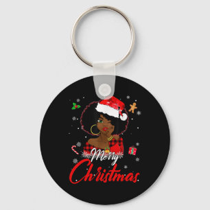 Llavero Melanin Navidades de la Chica africana norteameric