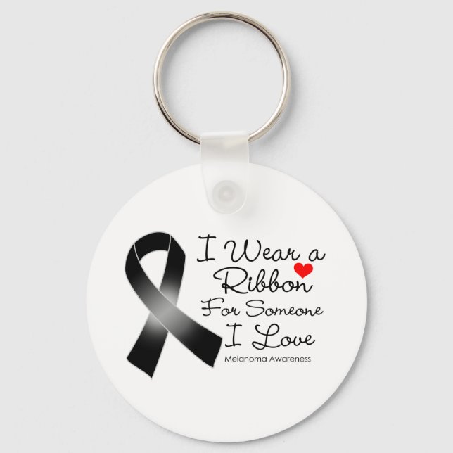 Llavero Melanoma Ribbon Alguien Que Me Ama (Anverso)