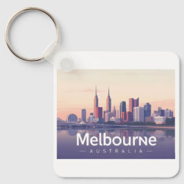 Llavero Melbourne Australia Pastel Travel Design