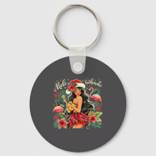Llavero Mele Kalikimaka Chica Hawaiana de Navidad Hula Haw