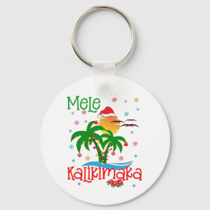Llavero Mele Kalikimaka Hawai Feliz Navidad Aloha