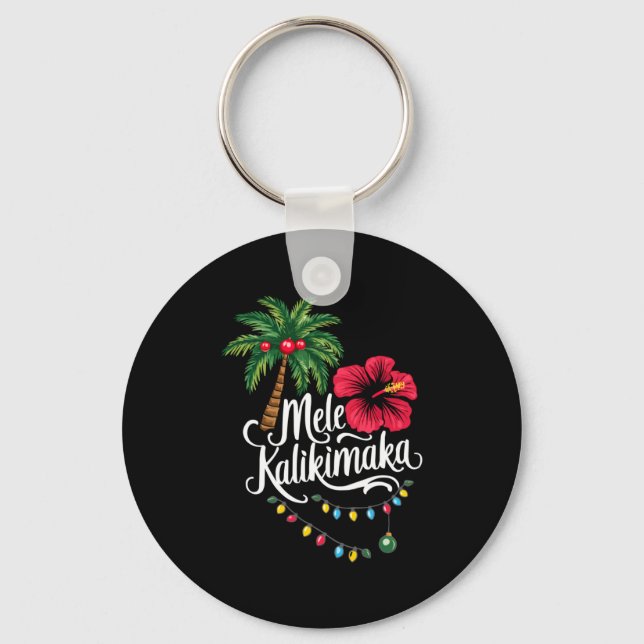 Llavero Mele Kalikimaka Hawaii Santa Hawaiian Merry Christ (Anverso)