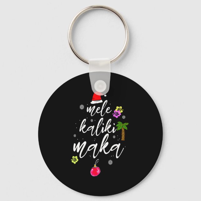 Llavero Mele Kalikimaka Hawaiian Hawaii Xmas Pajama Palm T (Anverso)