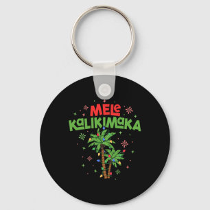 Llavero Mele Kalikimaka Navidades hawaianos con luz de árb